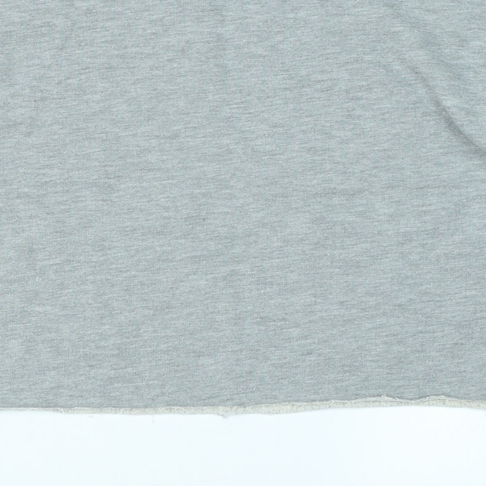 Miss Selfridge Womens Grey   Pullover Sweatshirt Size 10  - Cropped