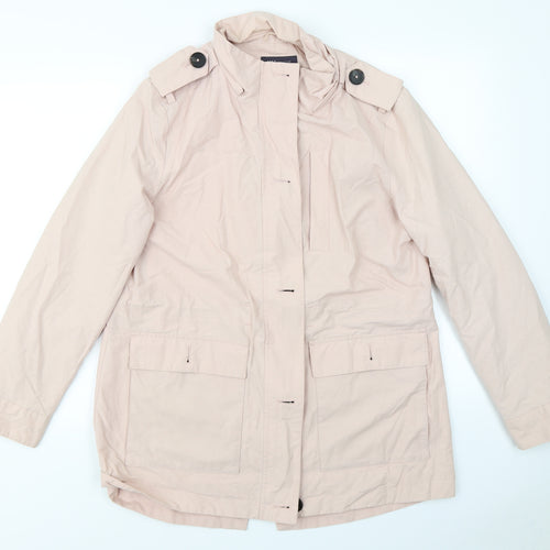 M&S Womens Pink   Overcoat Coat Size 14