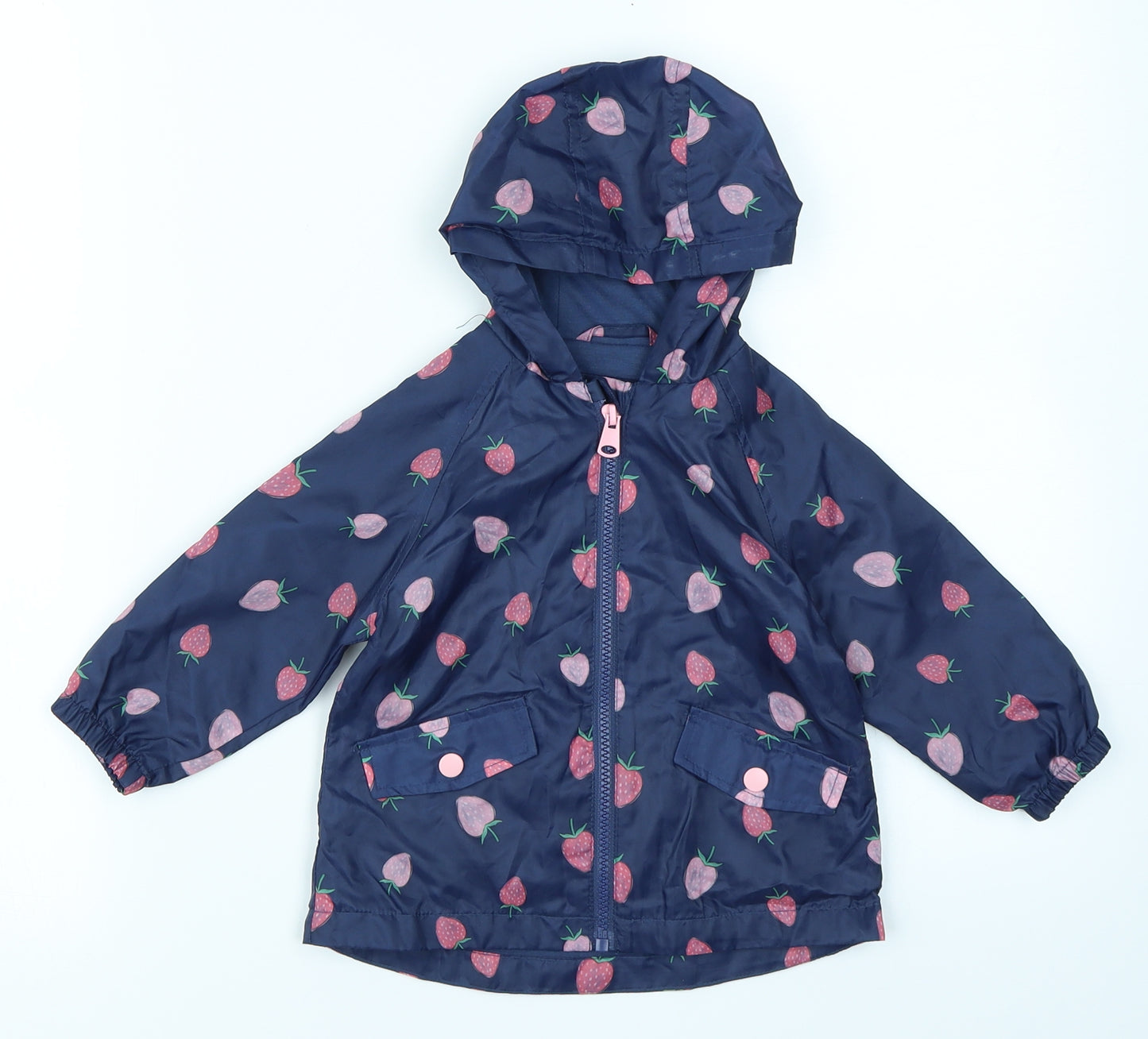Primark Girls Blue   Rain Coat Coat Size 9-12 Months