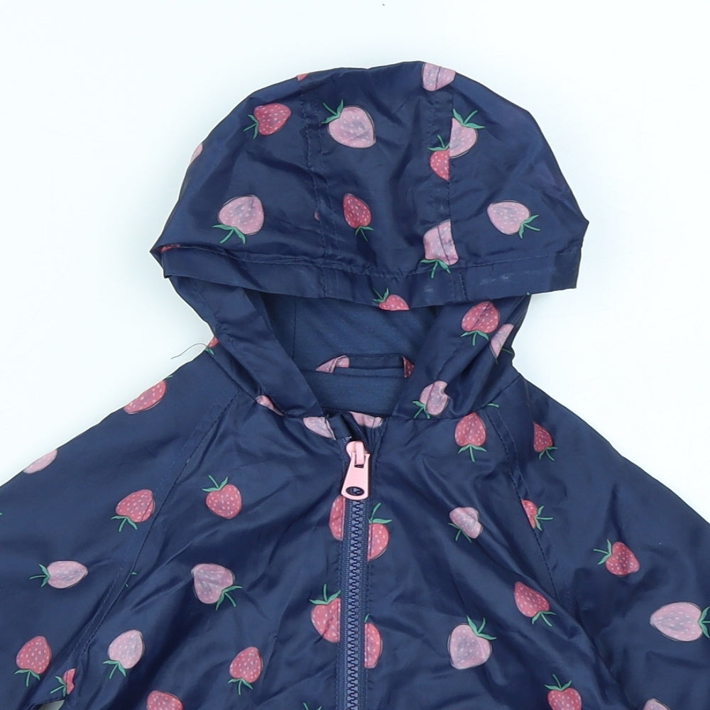 Primark Girls Blue   Rain Coat Coat Size 9-12 Months