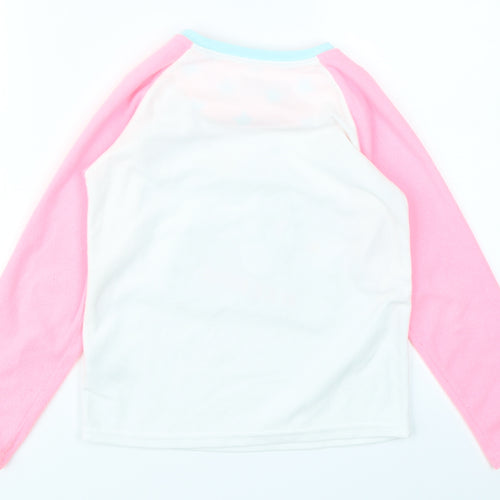 Primark Girls Pink Colourblock  Top Pyjama Top Size 7-8 Years  - Unicorn