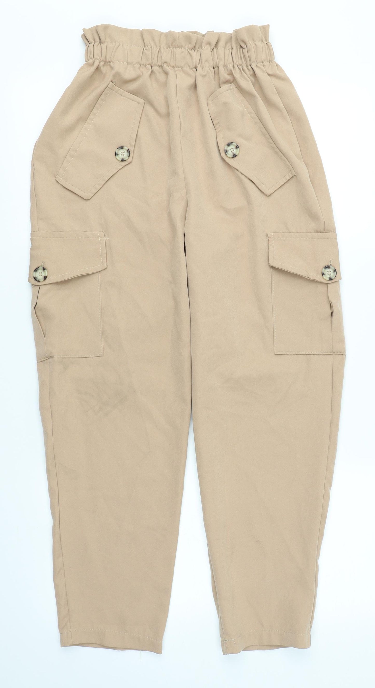 Boohoo Womens Brown   Bloomer Trousers Size 8 L24 in