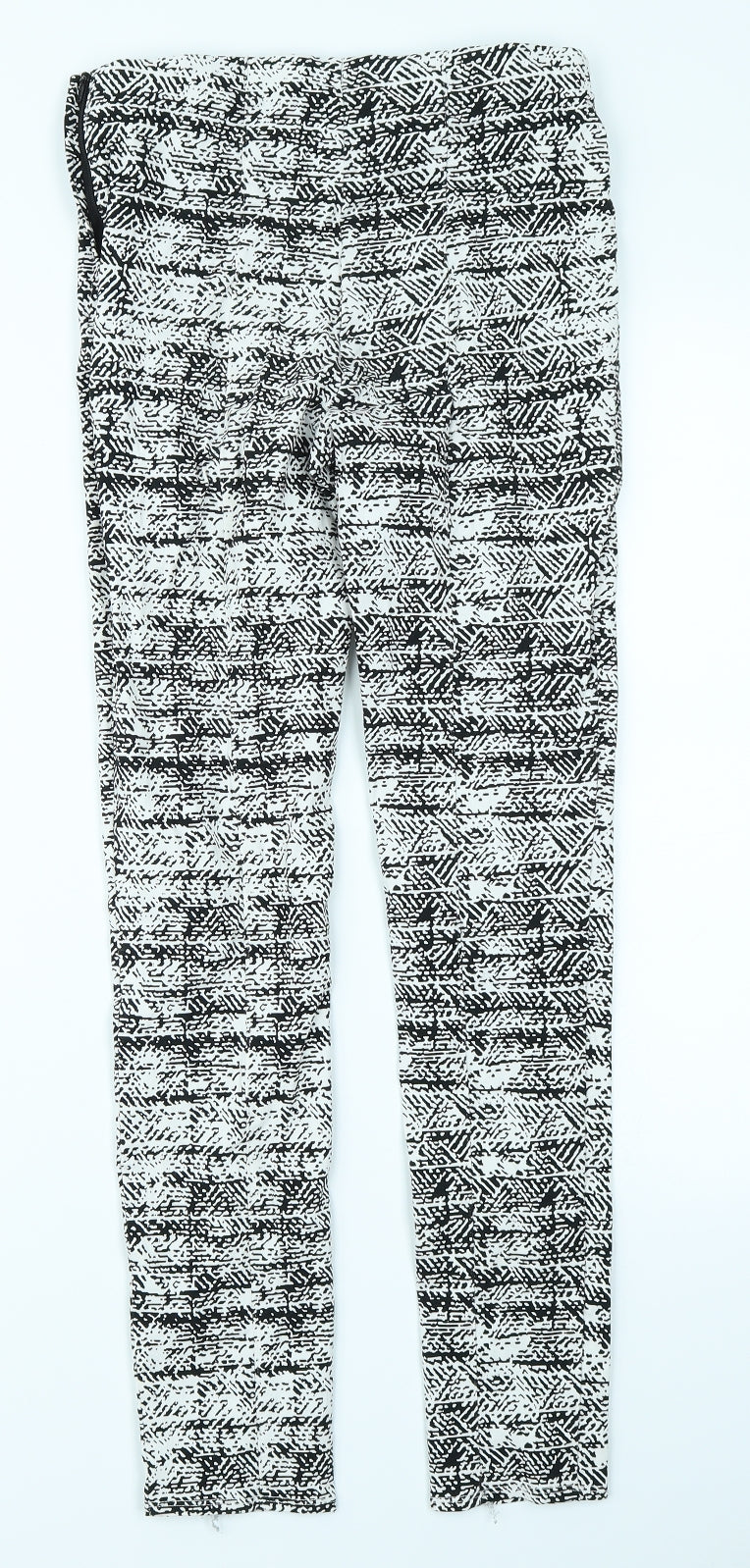Atmosphere Womens Black Geometric  Trousers  Size 10 L25 in