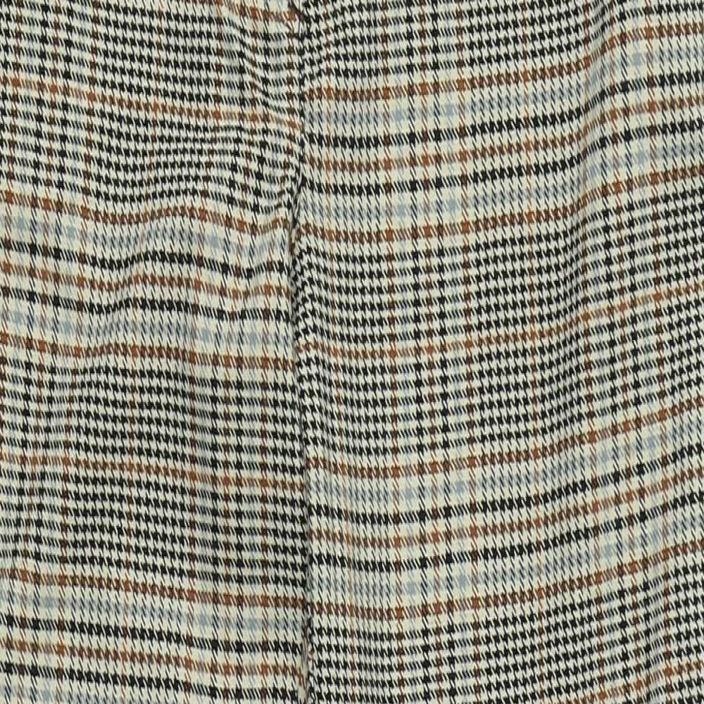 Monki Womens Brown Plaid  Trousers  Size 10 L26 in