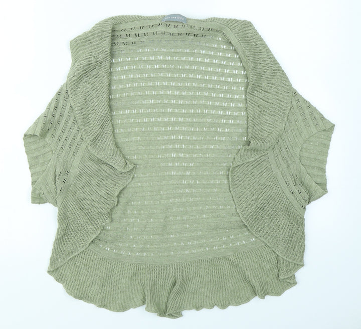 Per Una Womens Green  Knit Cardigan Jumper Size M