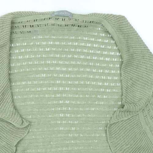 Per Una Womens Green  Knit Cardigan Jumper Size M