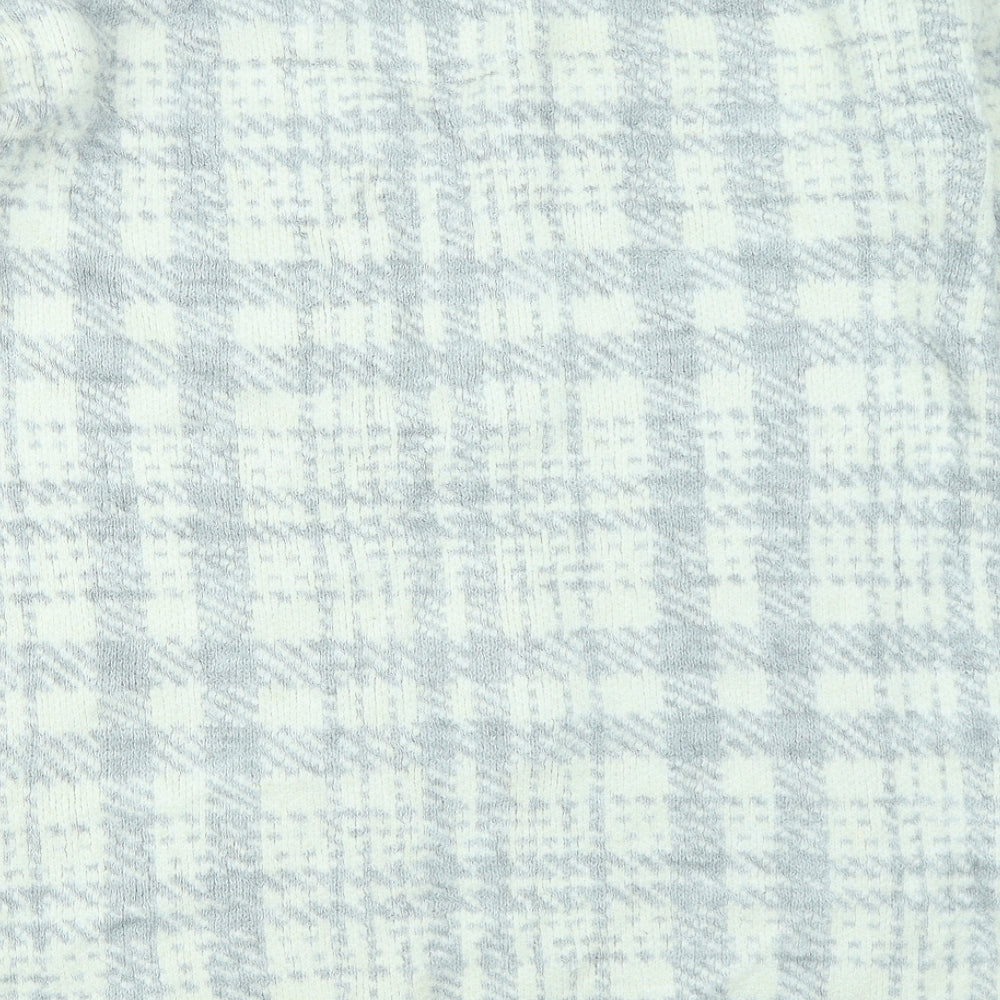 George Womens Blue Plaid  Cardigan Jumper Size 14