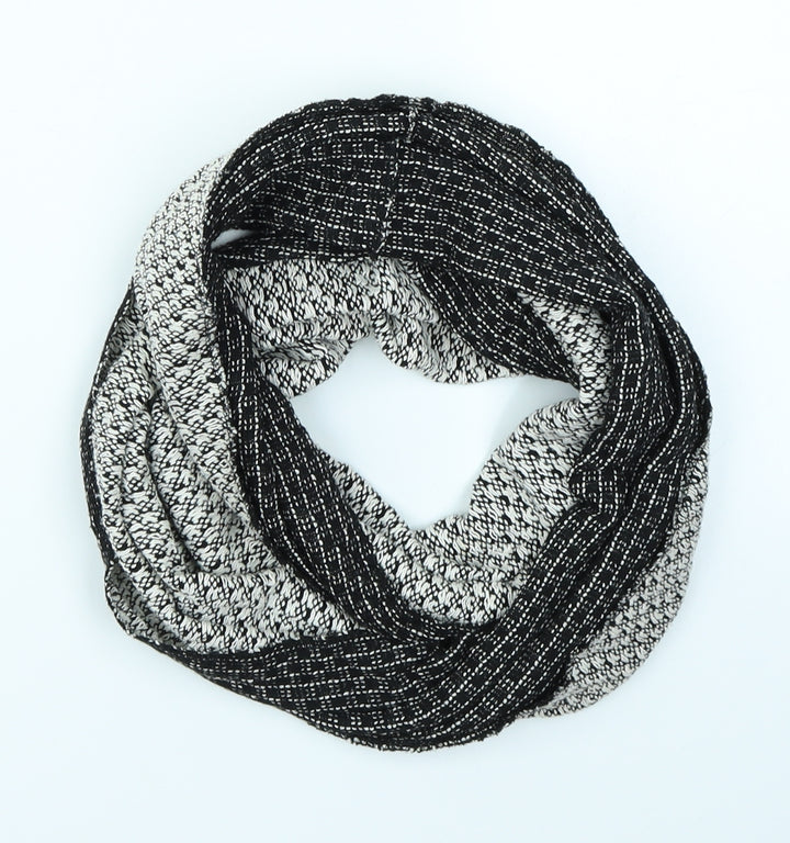 Preworn Womens Black Striped   Scarf