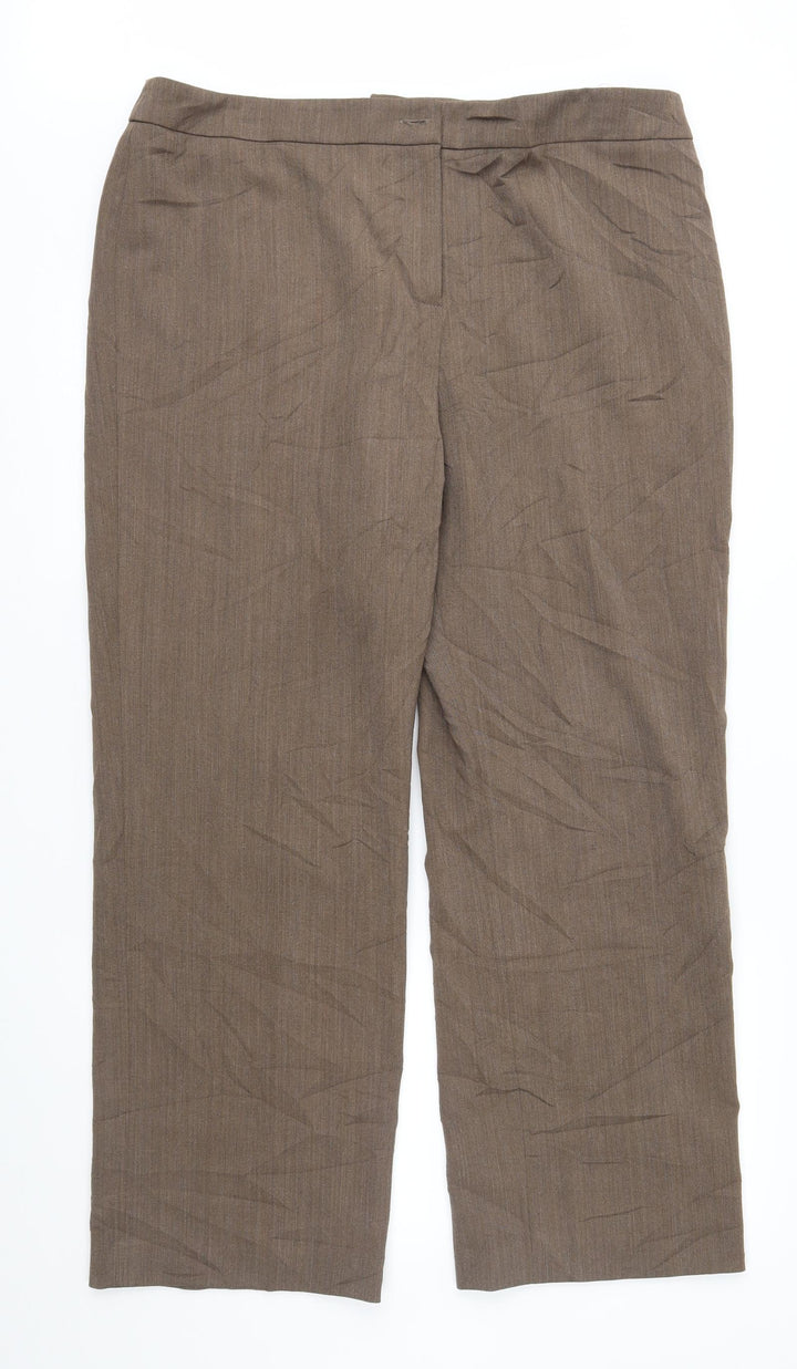 Country Casuals Womens Brown Trousers Size 18 L28 in