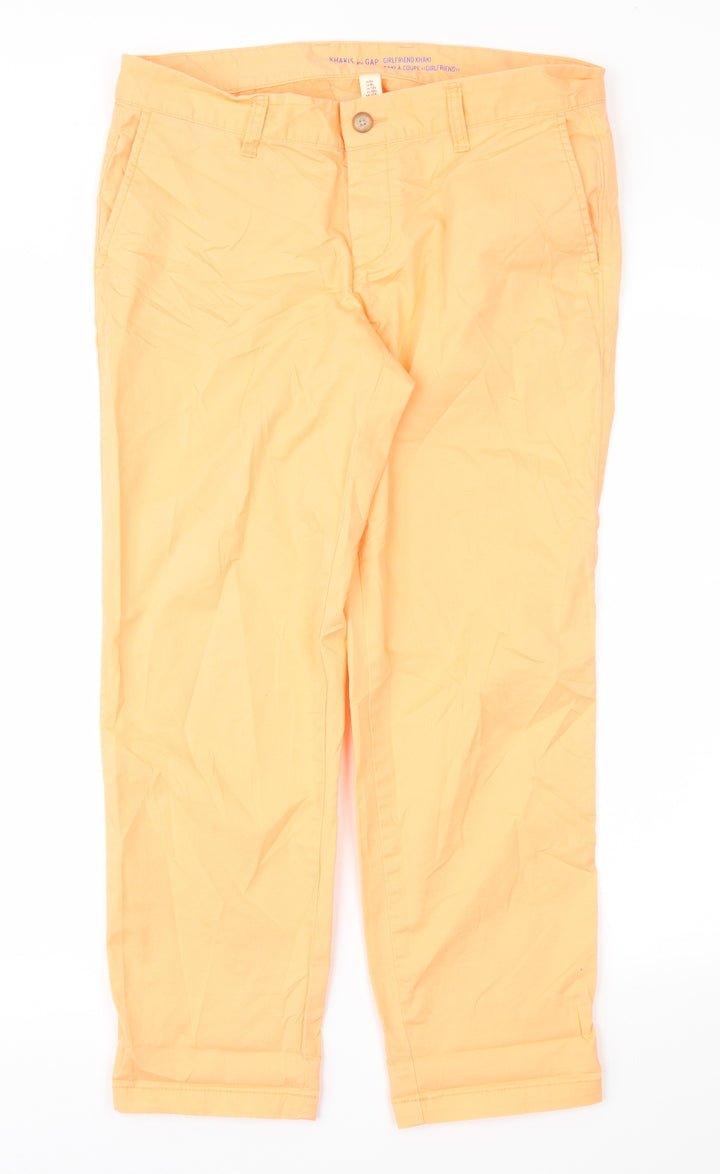 Gap Womens Orange Chino Trousers Size 8 L28 in
