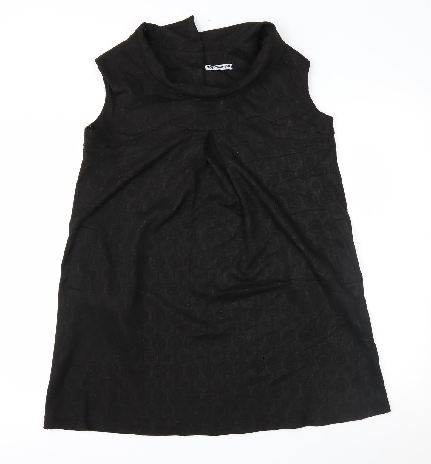 Hippocampe Womens Black Geometric  A-Line  Size 12