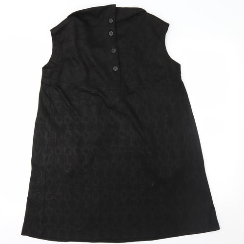 Hippocampe Womens Black Geometric  A-Line  Size 12