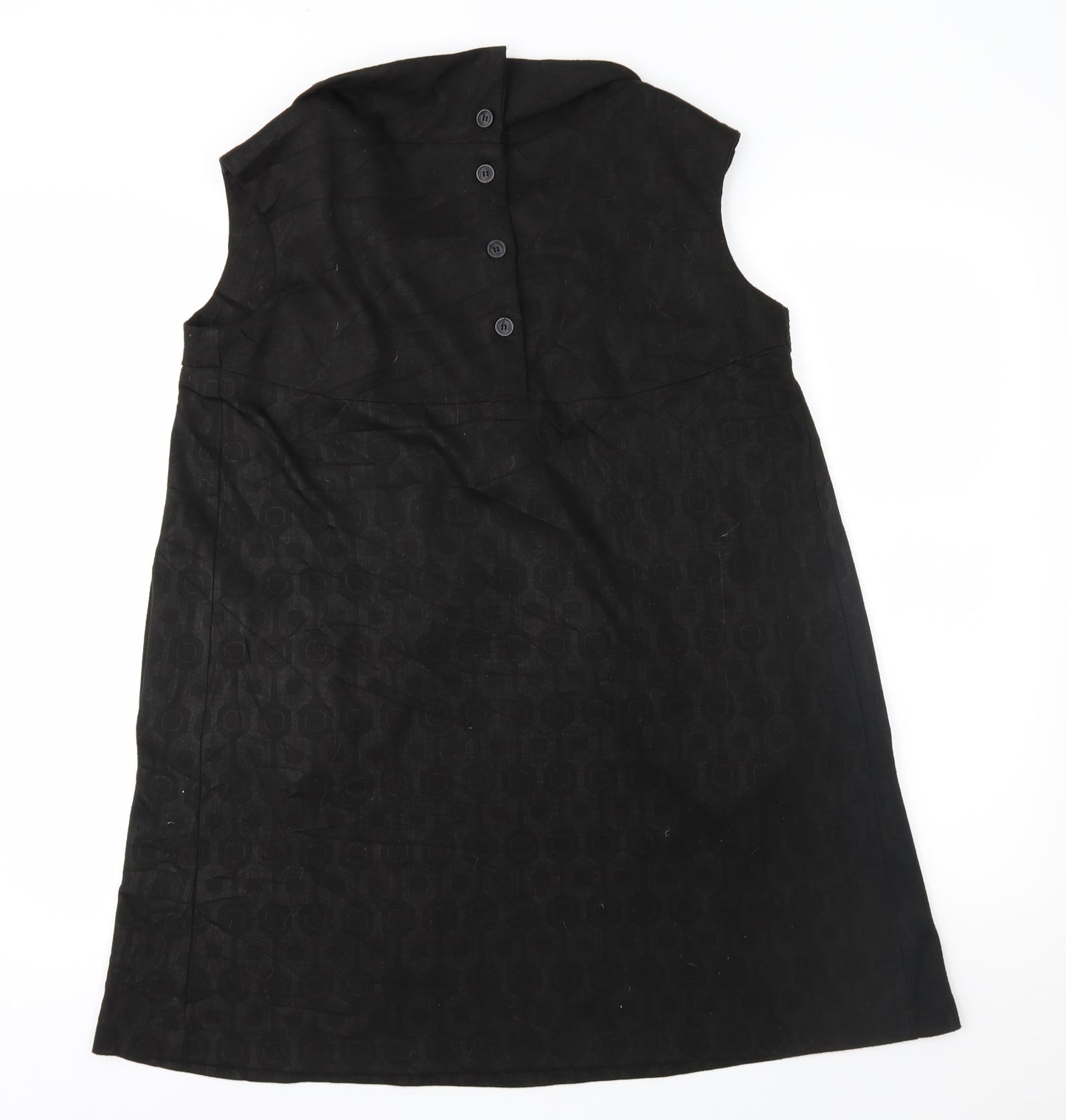 Hippocampe Womens Black Geometric  A-Line  Size 12