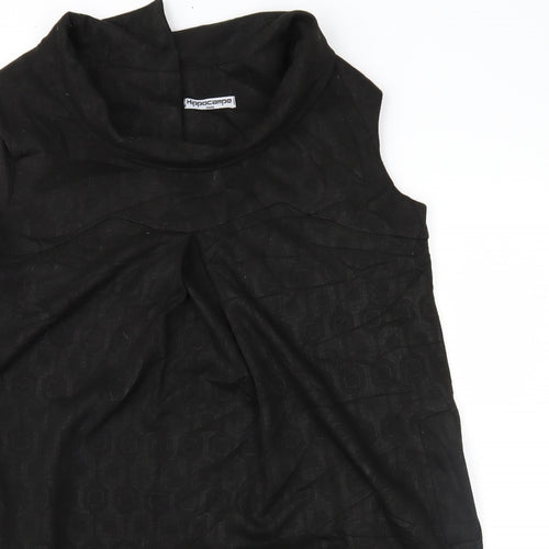 Hippocampe Womens Black Geometric  A-Line  Size 12