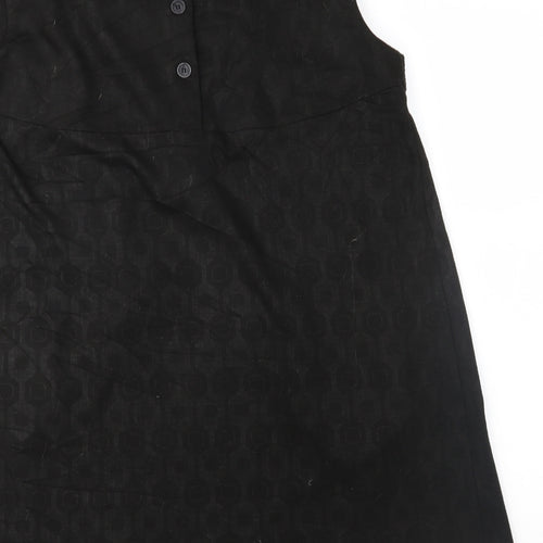 Hippocampe Womens Black Geometric  A-Line  Size 12