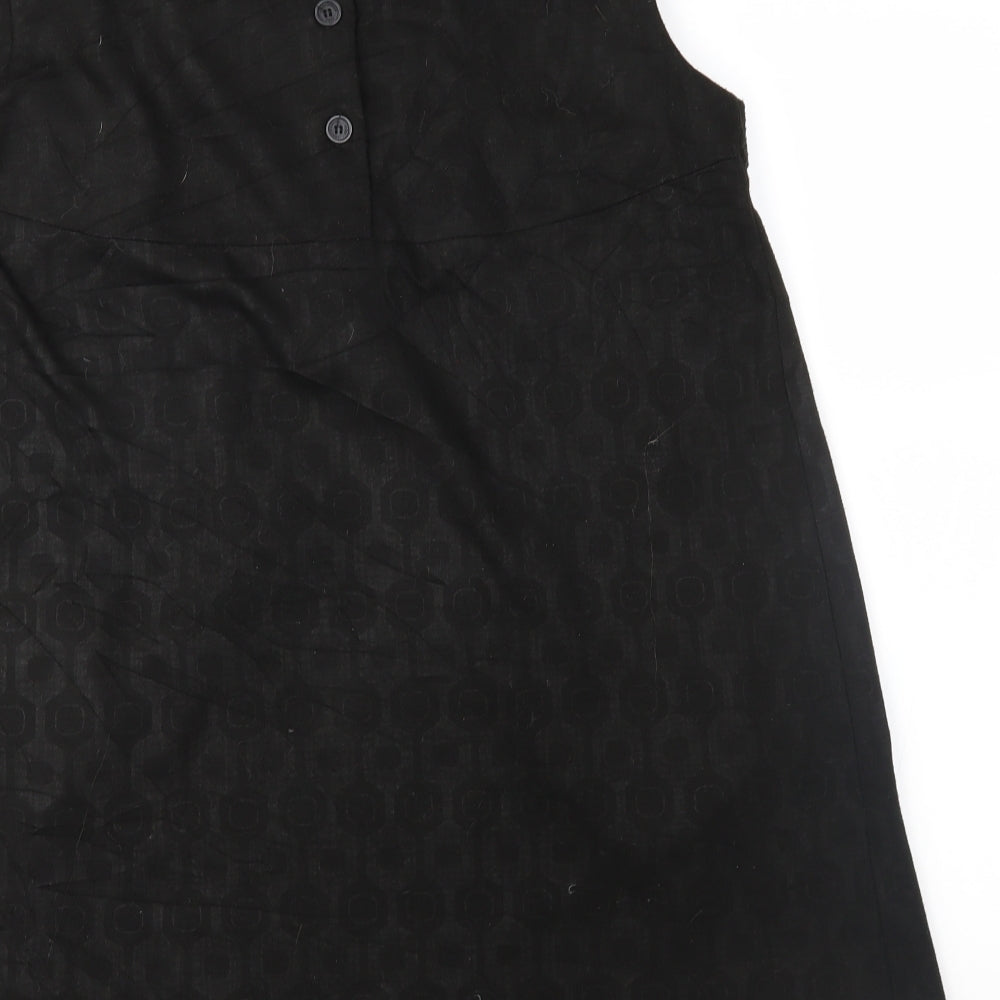 Hippocampe Womens Black Geometric  A-Line  Size 12
