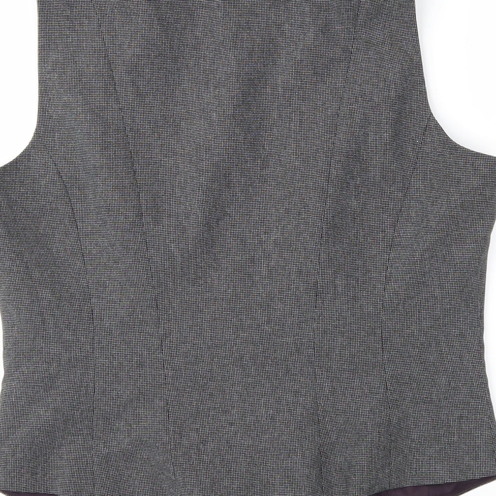 Atmosphere Womens Grey Herringbone  Jacket Suit Waistcoat Size 14
