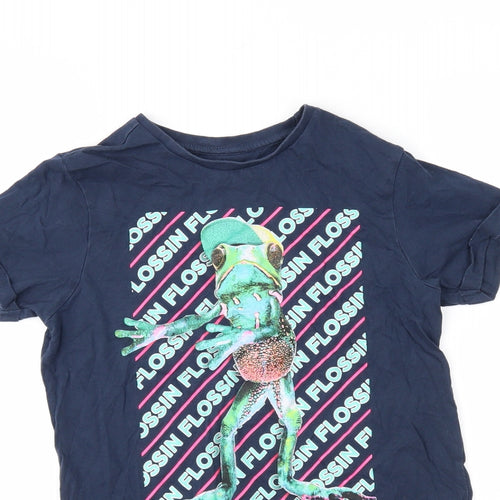 George Girls Blue   Basic T-Shirt Size 9-10 Years