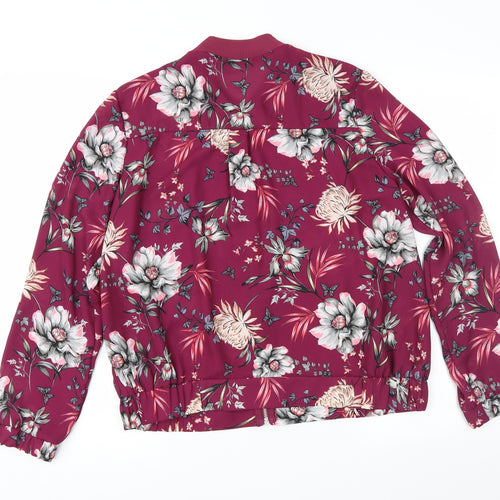George Womens Purple Floral  Jacket  Size 12