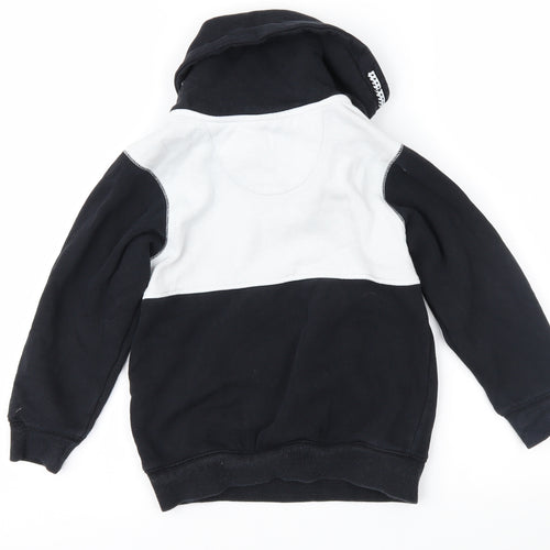 Matalan Boys Black Colourblock  Pullover Sweatshirt Size 6 Years
