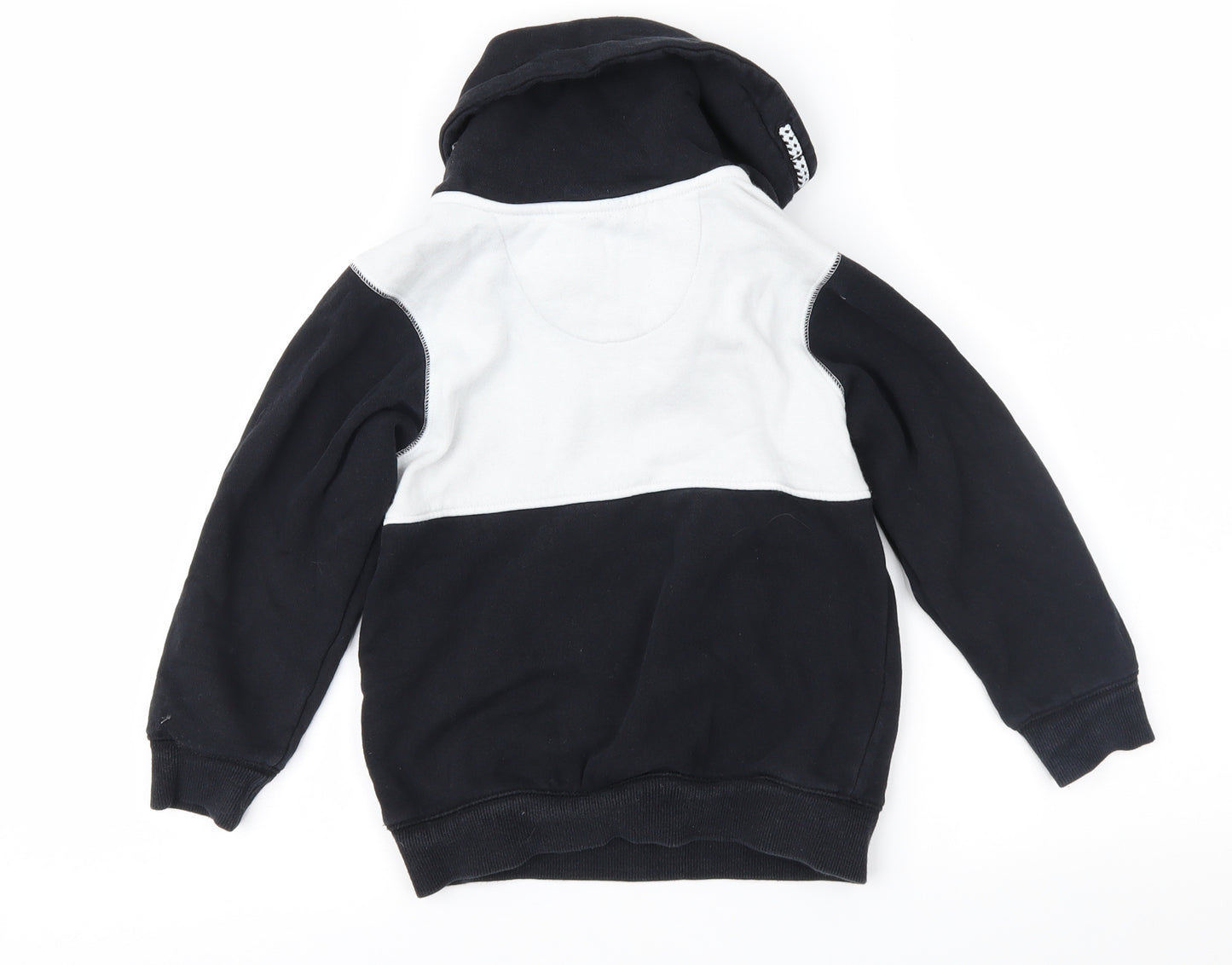 Matalan Boys Black Colourblock  Pullover Sweatshirt Size 6 Years
