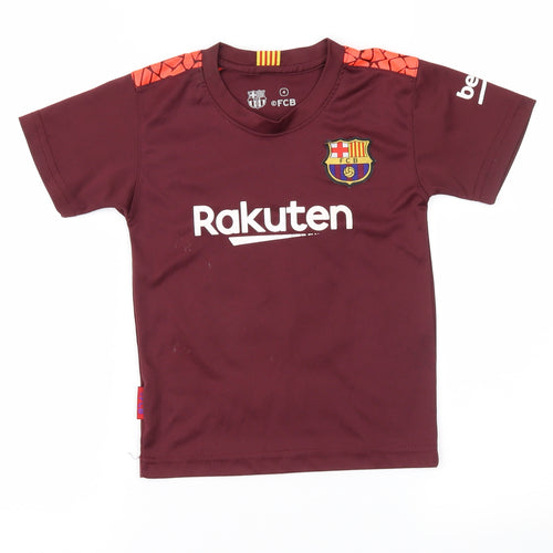FC Barcelona Boys Purple   Basic T-Shirt Size 4 Years  - Barcelona FC