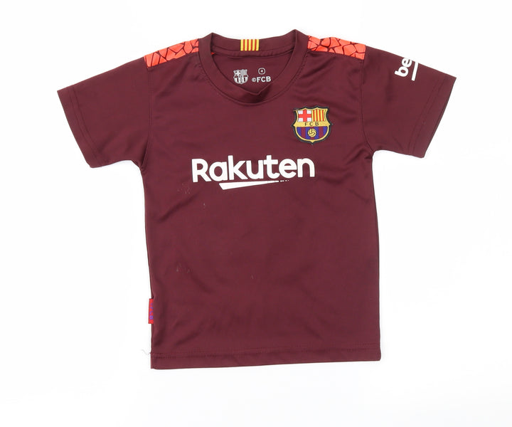 FC Barcelona Boys Purple Basic T-Shirt Size 4 Years - Barcelona FC