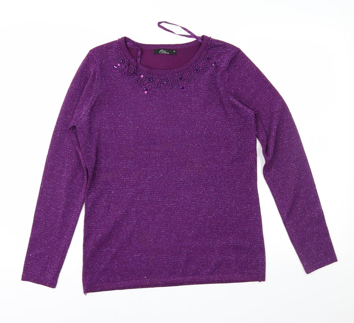 Bonmarché Womens Purple Pullover Jumper Size XS
