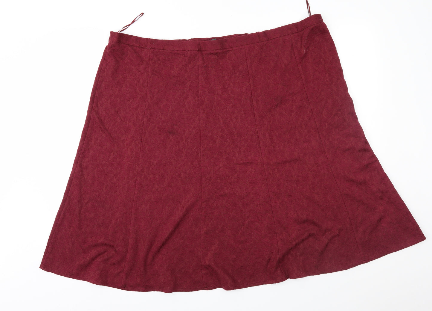 Bonmarché Womens Red Floral  A-Line Skirt Size 24