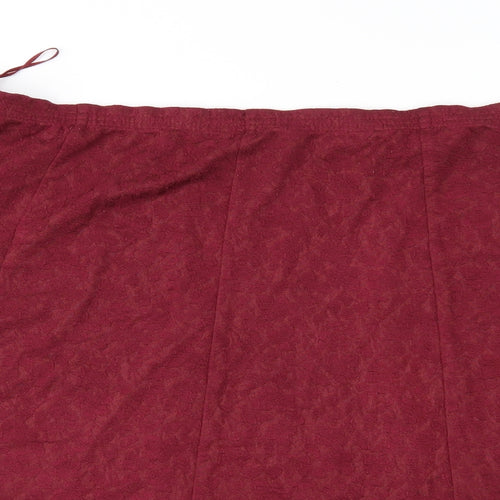 Bonmarché Womens Red Floral  A-Line Skirt Size 24