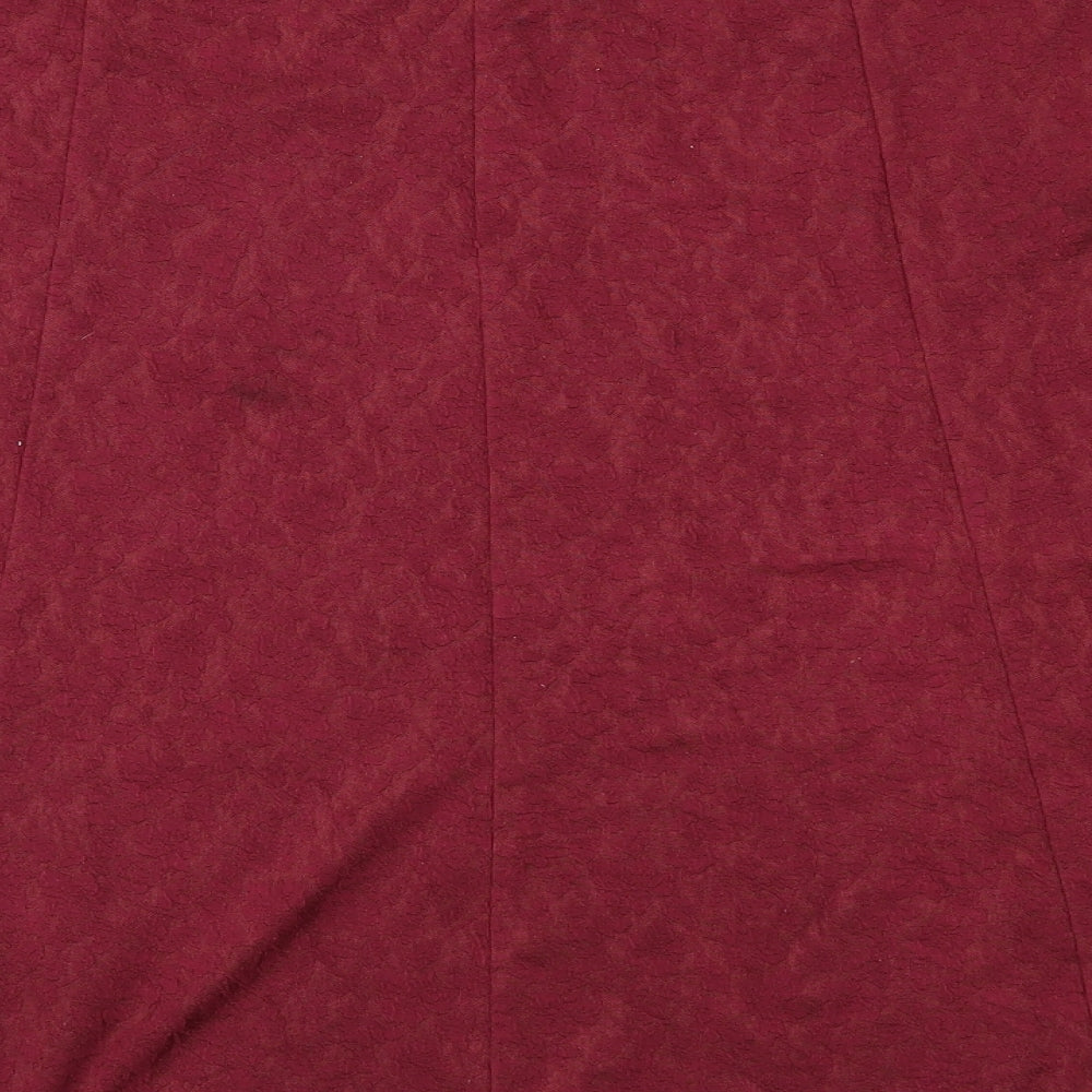 Bonmarché Womens Red Floral  A-Line Skirt Size 24