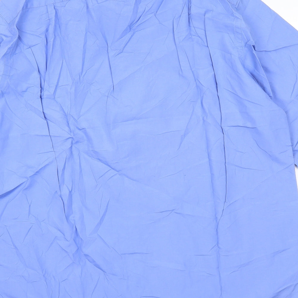 Charles Tyrwhitt Mens Blue    Button-Up Size 17