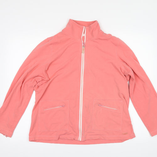 DASH Womens Pink   Full Zip Sweatshirt Size 14