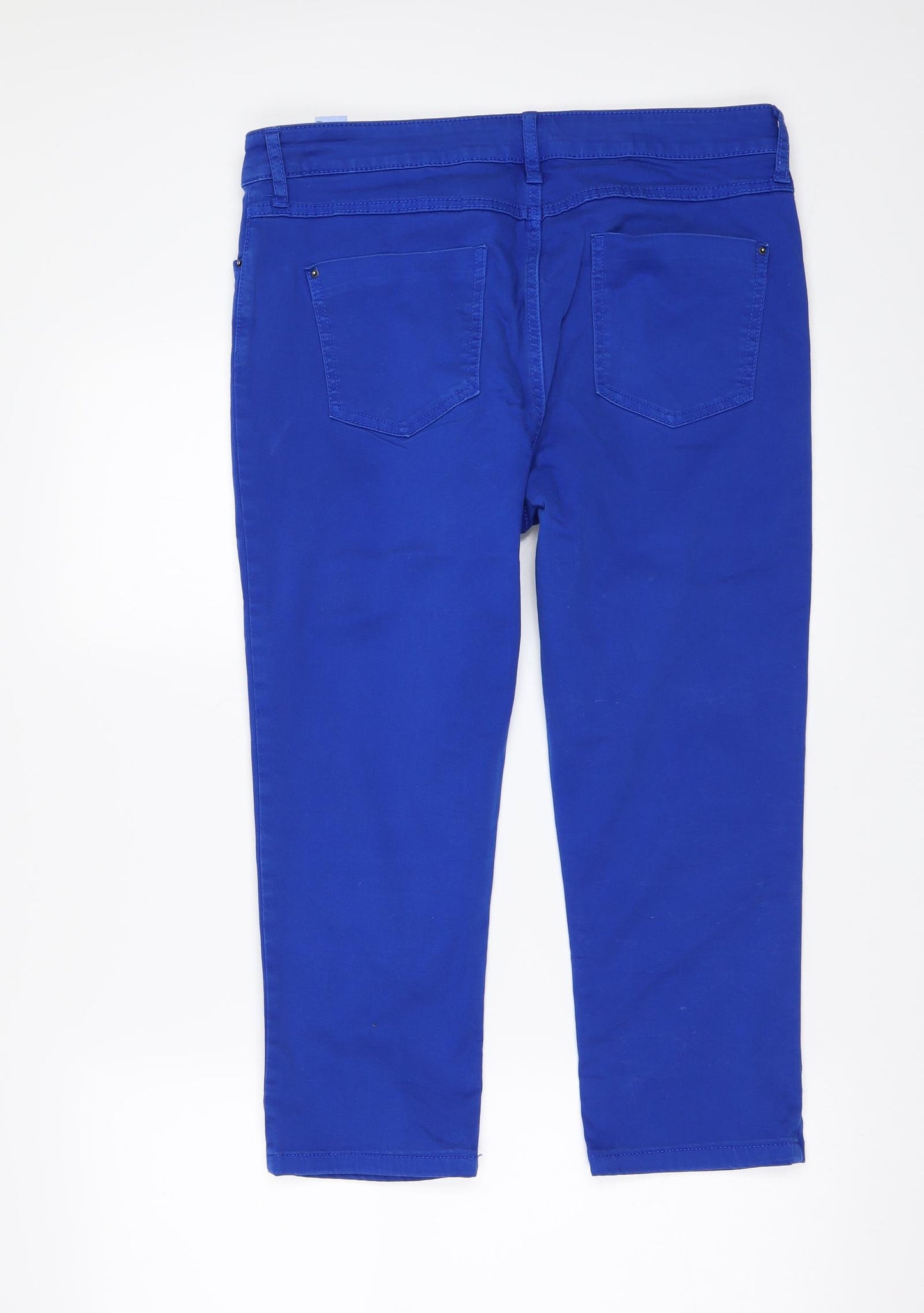 Marks and Spencer Womens Blue  Denim Cropped Jeans Size 14 L21 in