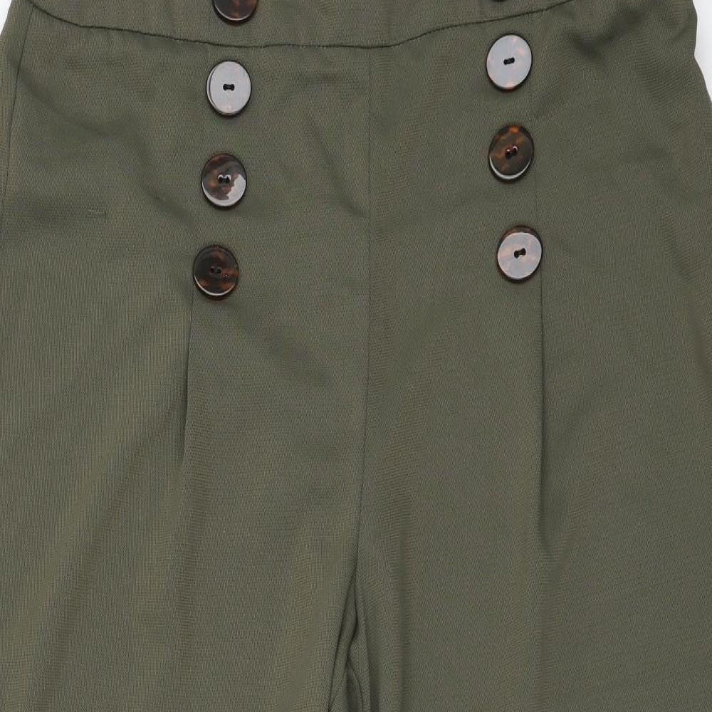 F&F Womens Green   Cropped Trousers Size 14 L22.5 in - CULLOTTES