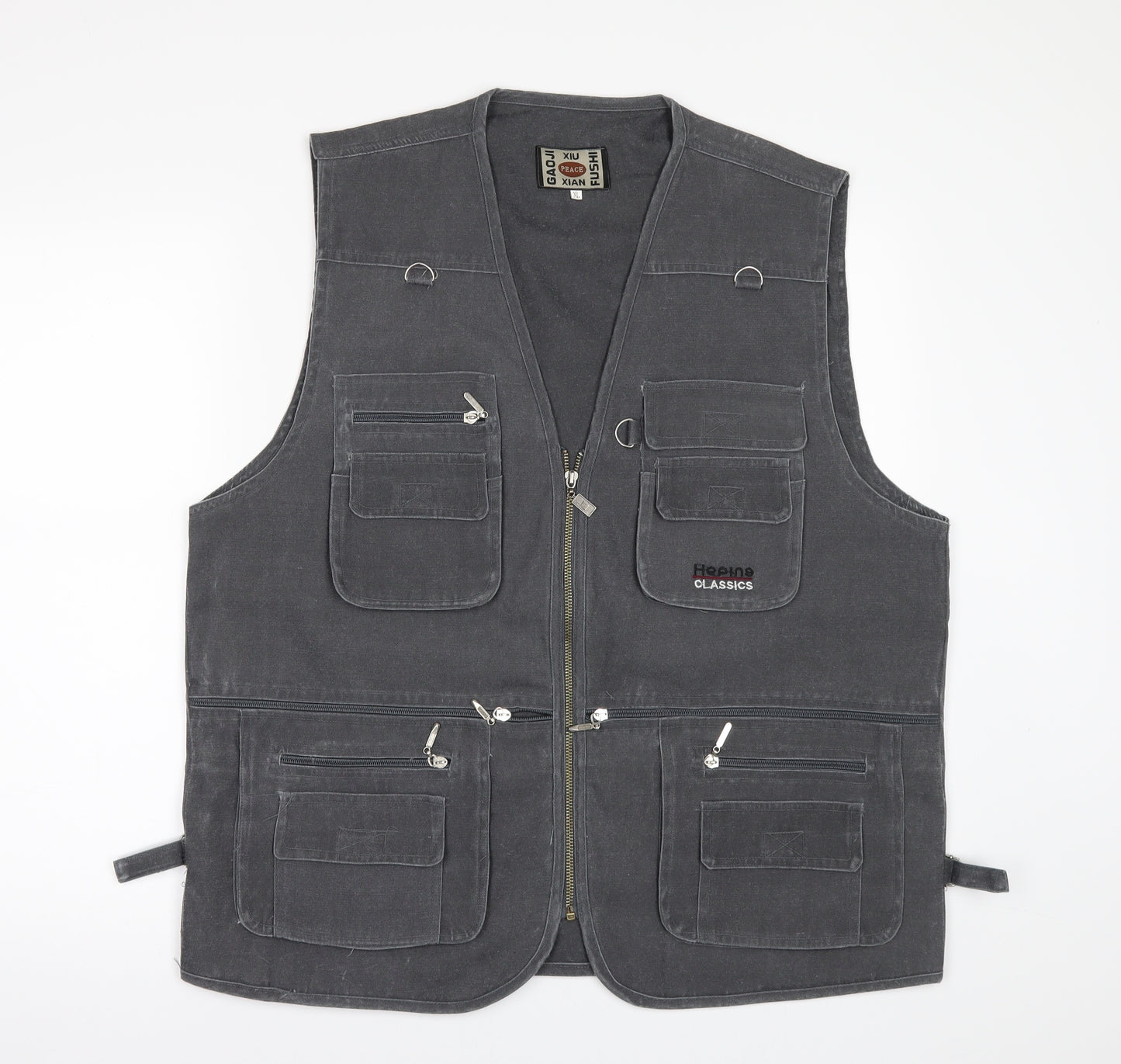 HEPINE Mens Grey   Gilet Waistcoat Size XL