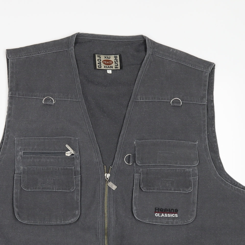 HEPINE Mens Grey   Gilet Waistcoat Size XL