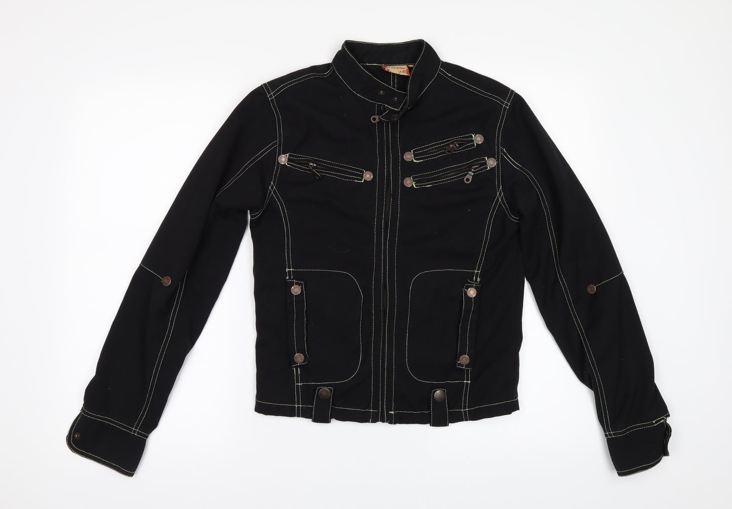 Reefer Womens Black  Denim Jacket  Size 8