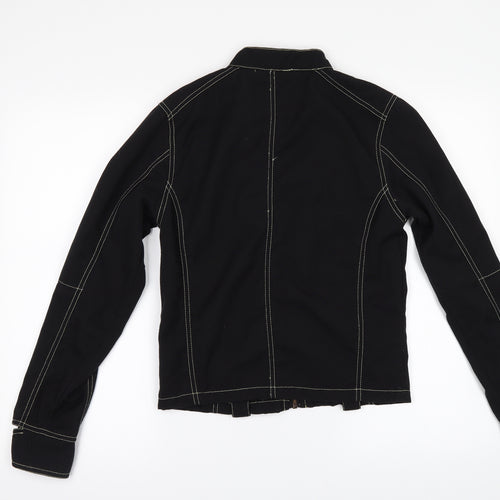 Reefer Womens Black  Denim Jacket  Size 8