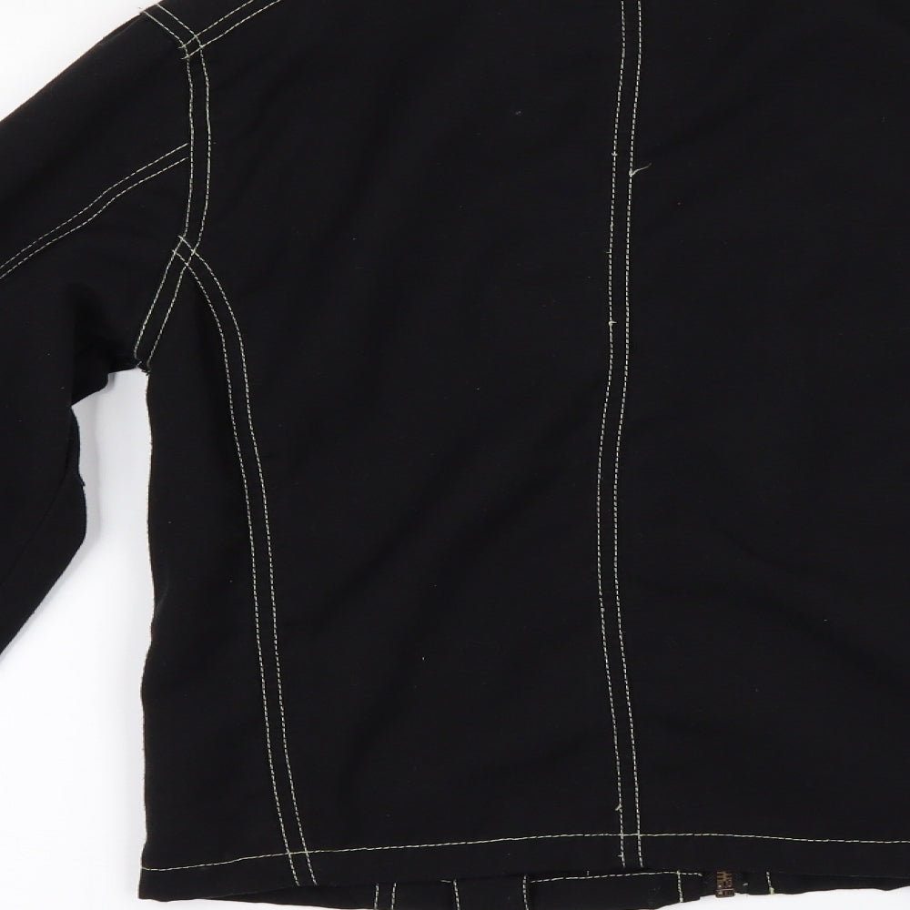 Reefer Womens Black  Denim Jacket  Size 8