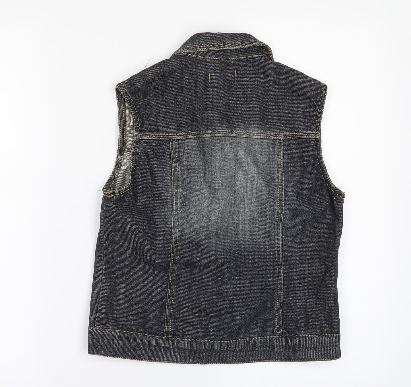 Look Womens Blue  Denim Gilet Waistcoat Size 8