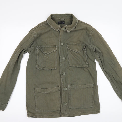 Topshop Womens Green   Jacket  Size 6  - DISTRESSED