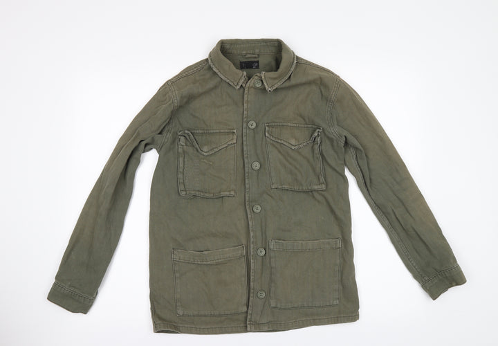 Topshop Womens Green   Jacket  Size 6  - DISTRESSED