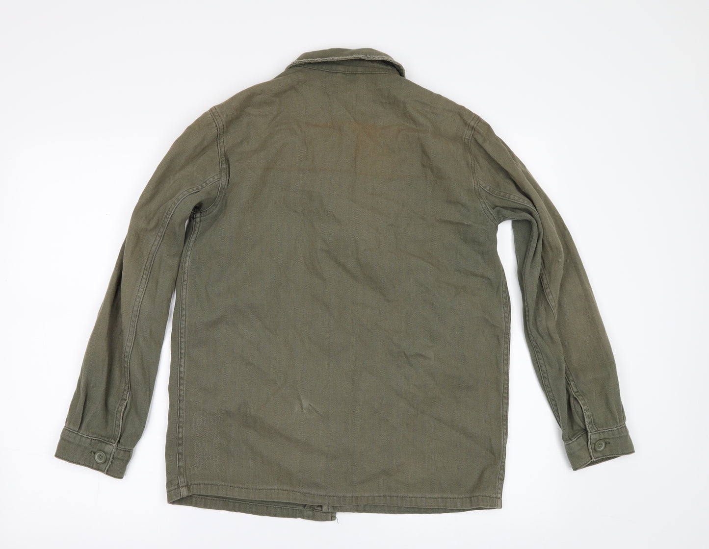 Topshop Womens Green   Jacket  Size 6  - DISTRESSED