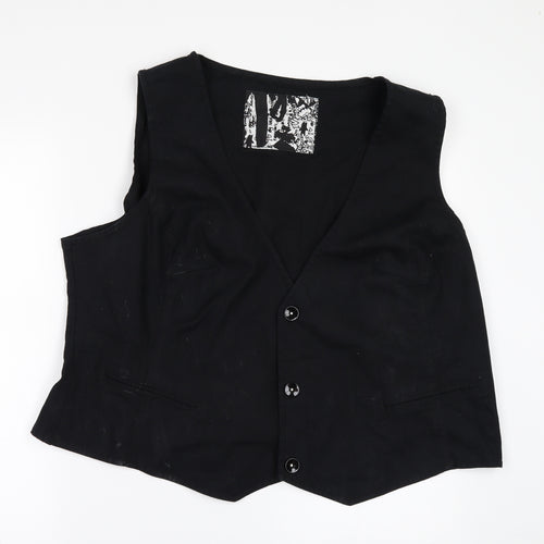 Evans Womens Black   Gilet Waistcoat Size 22