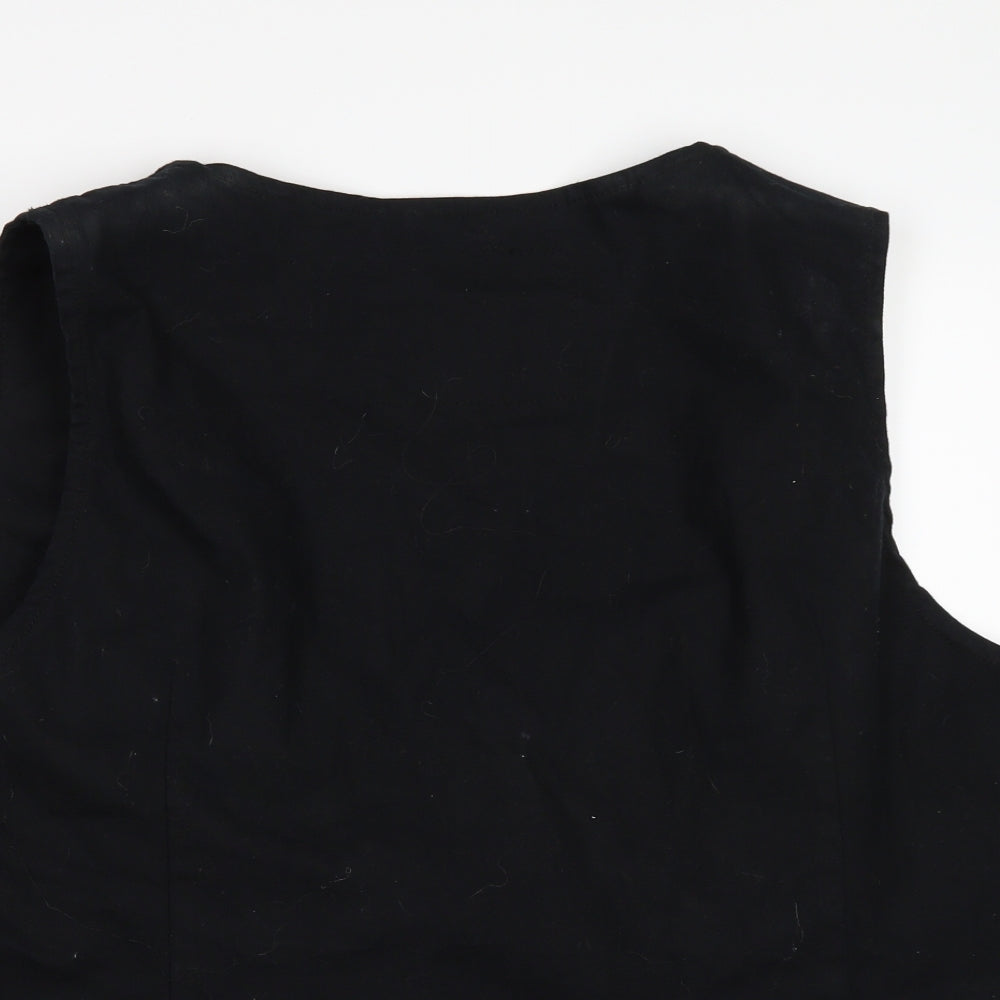 Evans Womens Black   Gilet Waistcoat Size 22