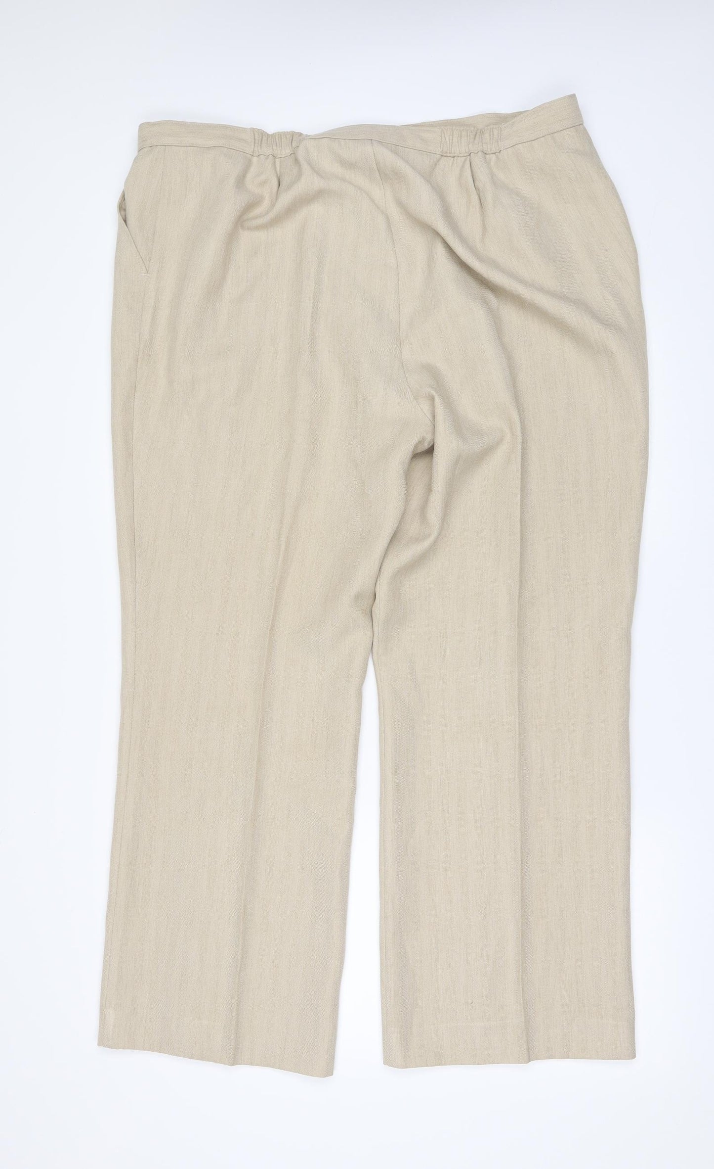 Marks and Spencer Womens Beige   Trousers  Size 20 L30 in