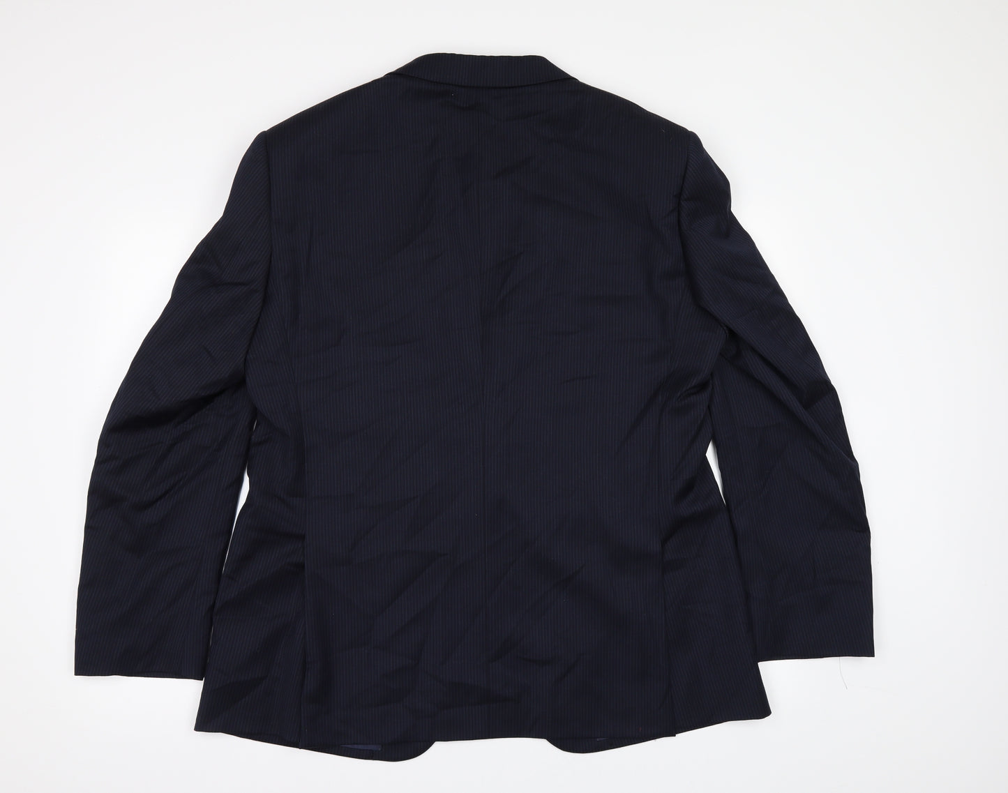 Marks and Spencer Mens Black Striped  Jacket Suit Jacket Size 42