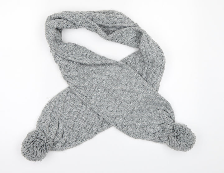 M&Co Womens Green    Scarf   - pom pom
