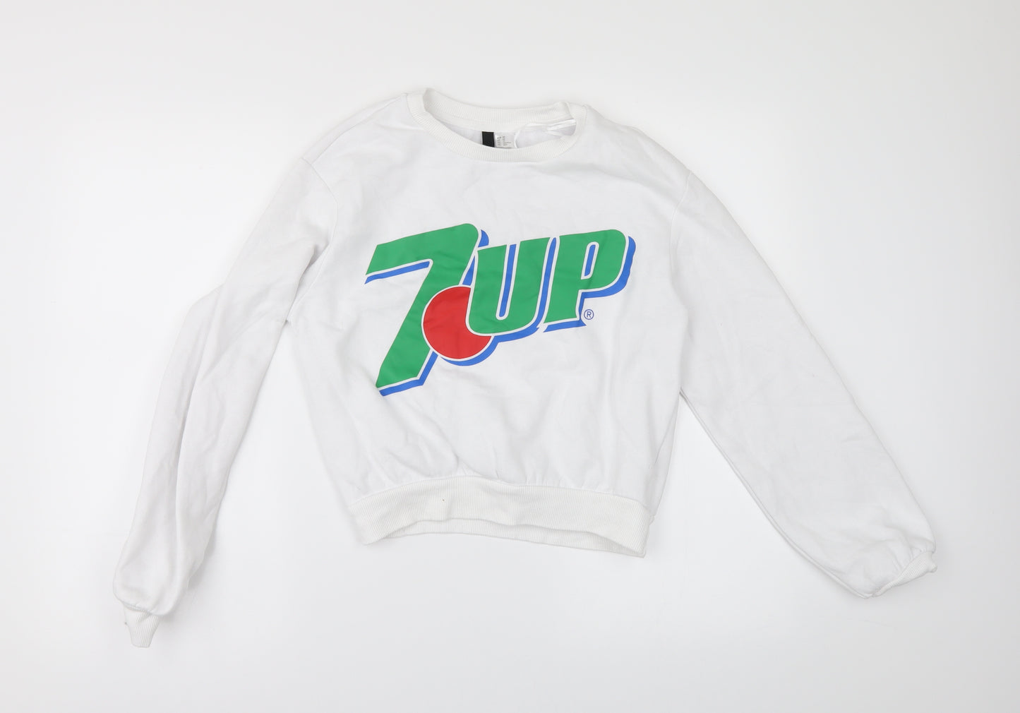 Divided by H&M Womens White   Pullover Sweatshirt Size XL  - 7UP